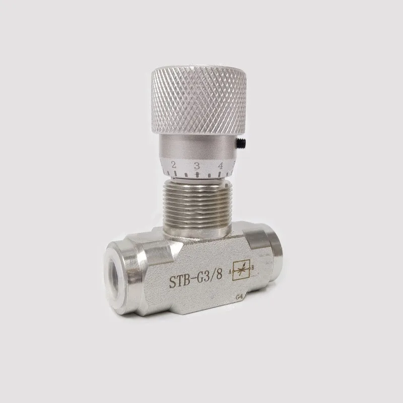 STB G1/4 G3/8 双方向流量制限器油圧バルブ炭素鋼流量制御バルブ（油圧システム用）