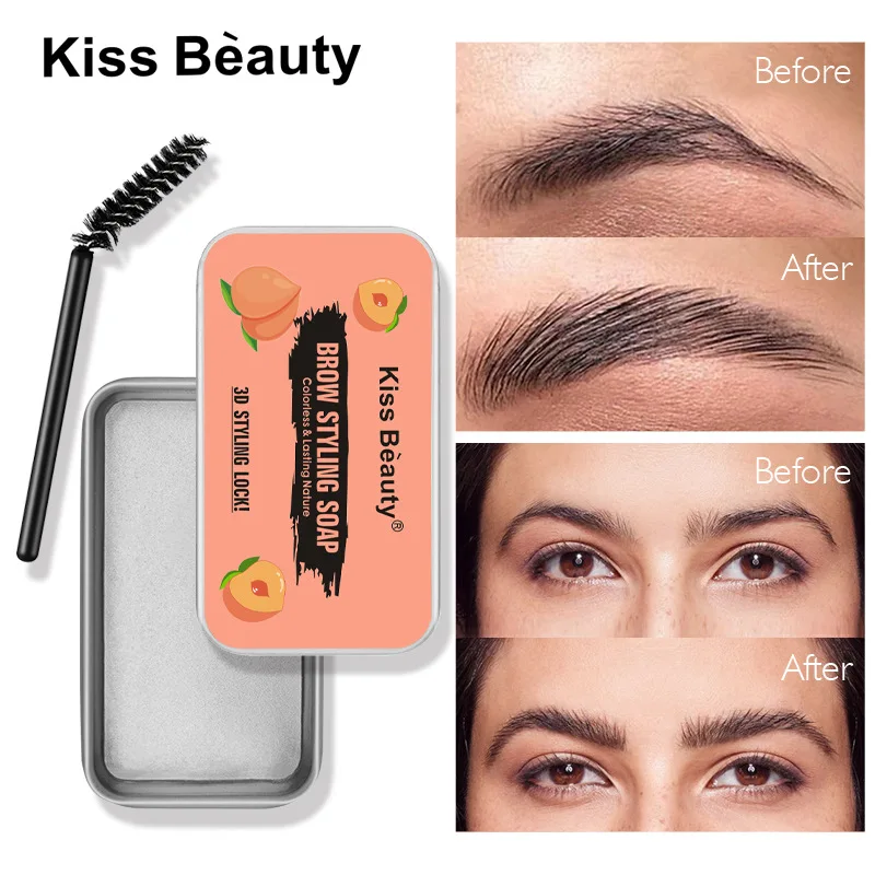 Waterproof Transparent Eyebrow Soap Set of 2 Clear Waterproof Mascara Longlasting Eyebrow Shape Soap Natural Refreshing Formula