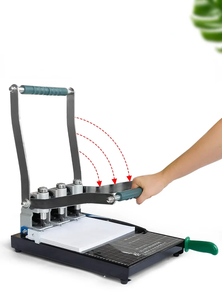 Binding machine personnel file punching accounting and financial information manual punching machine with cutter paper cutting