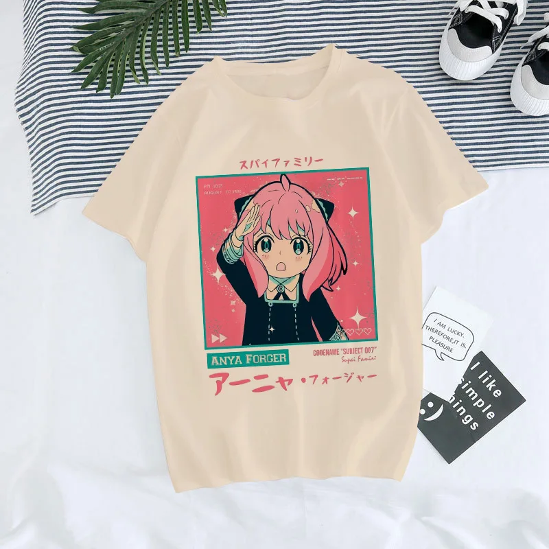 Japanese Anime Spy X Family Anya Forger Graphic Print T Shirt Streetwear Men Women Fashion Short Sleeve Unisex T Shirt Tops