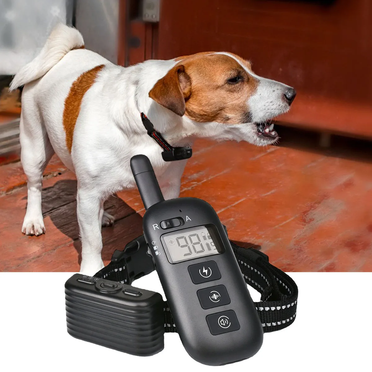 

Dog Bark Collar, Dog Training Collar with Remote, IPX7 Waterproof Rechargeable E-Collar for All Breeds with 3 Training Modes