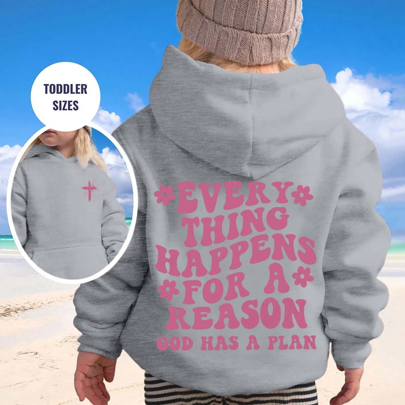 Children Letter Printed Hoodies Pullover Cute Long Sleeve Pocket Leisure Sports Hoodie Kids Boys Girls Fashion Soft Sweatshirt