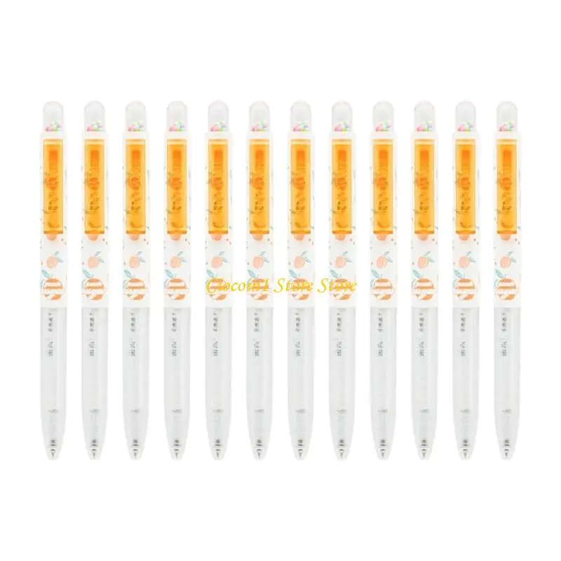 

A3PC 12Pcs Retractable School Pen Set Quick Drying Black Ergonomic Exam Essential