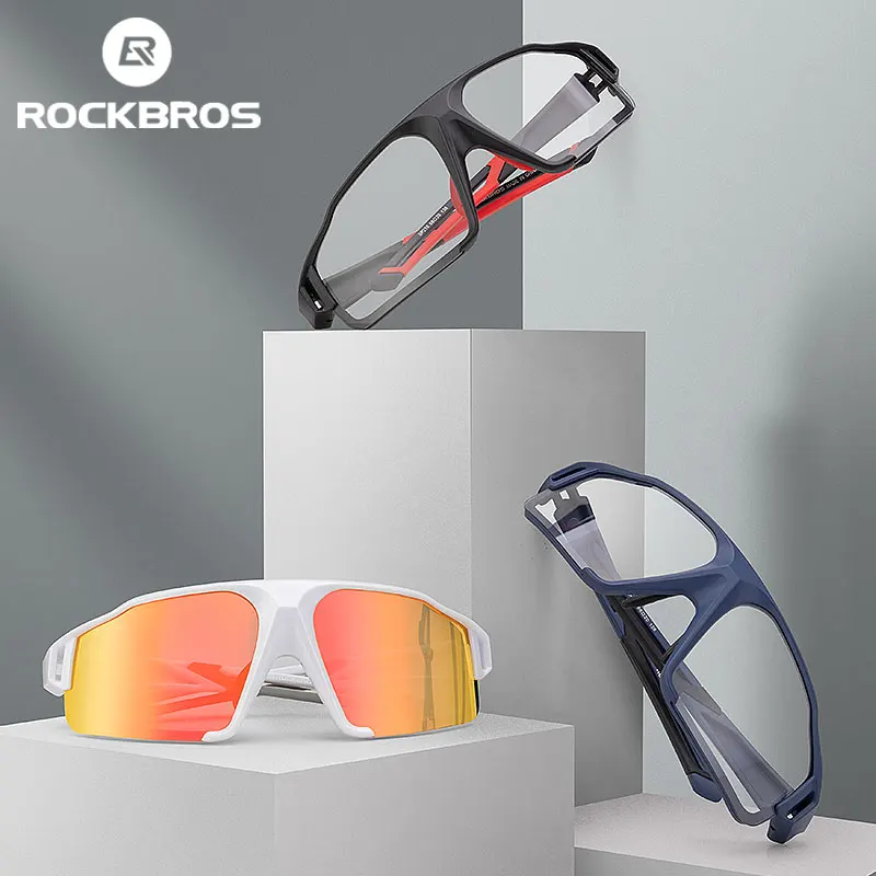 ROCKBROS Bike Sunglass Photochromic Polarized Glasses Sports Men\'s Women Sunglasses MTB Road Bicycle Eyewear Protection Goggles