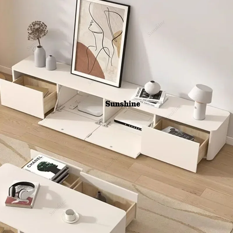 

White Storage Tv Table Speaker Nordic Designer Trendy Unique Luxury Cabinets Tv Stands Wood Suporte Para Tv Replica Furniture