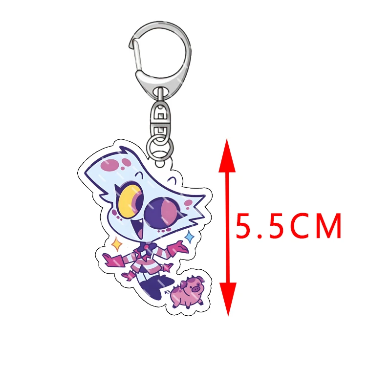 Hazbin Hotel Anime Figure Acrylic Keychain Model Plate 1pc Alastor Sign Backpack Pendant Key Chain Game Fans Gift Ornaments image 2