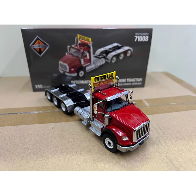 DM ダイキャスト 1:50 インターナショナル HX620 牽引ヘッド 3 軸アメリカントレーラートラック合金モデル 71008 コレクションお土産ディスプレイ