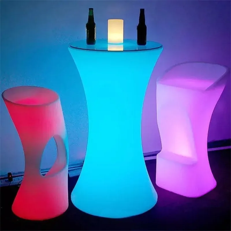 

Tall Bar Table Outdoor Events Exhibition Colorful Remote Control Bar Table