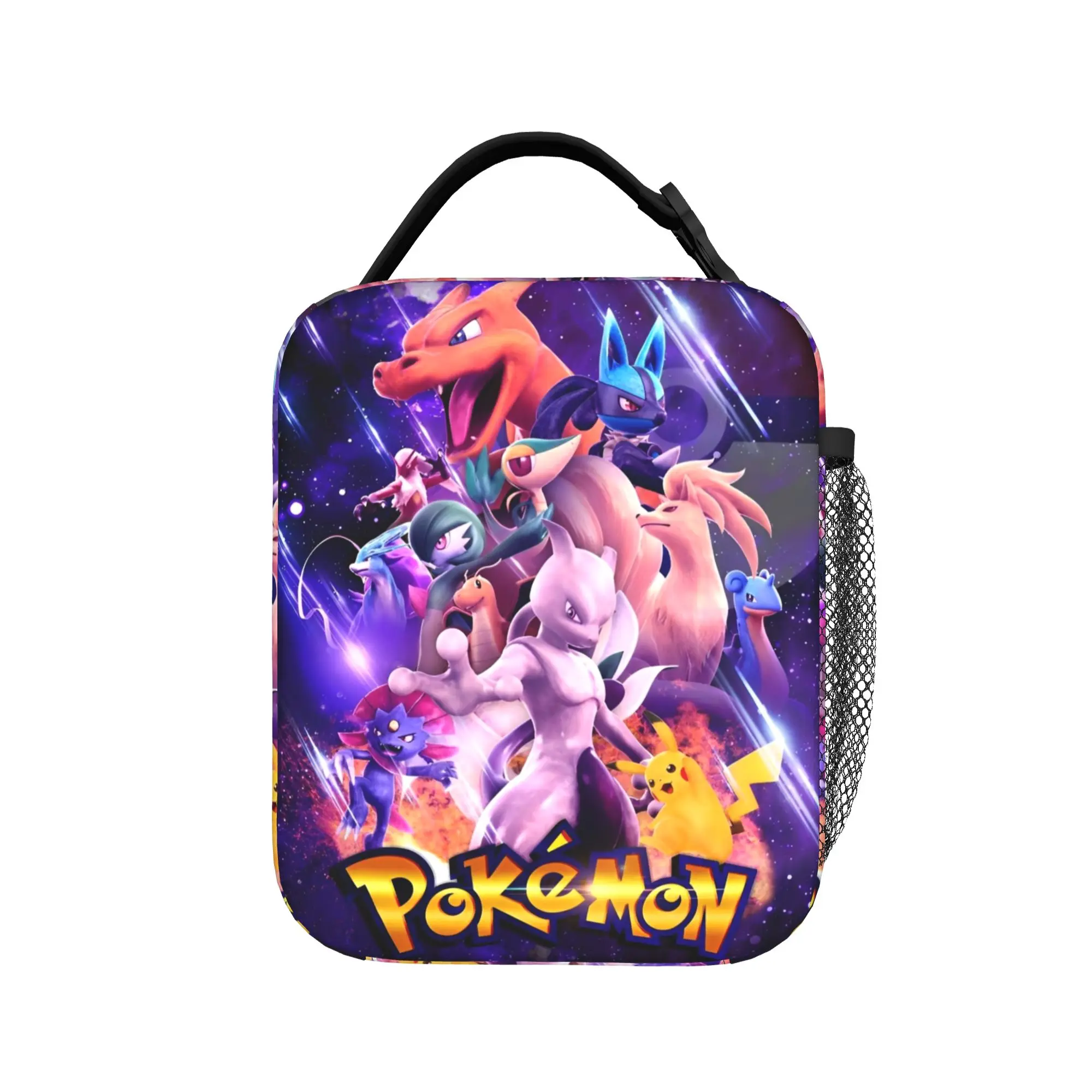 

Cute Cartoon Manga Poke-Mon Insulated Lunch Bag Thermal Bag Lunch Container Pokemon Tote Lunch Box Food Bag Office Picnic