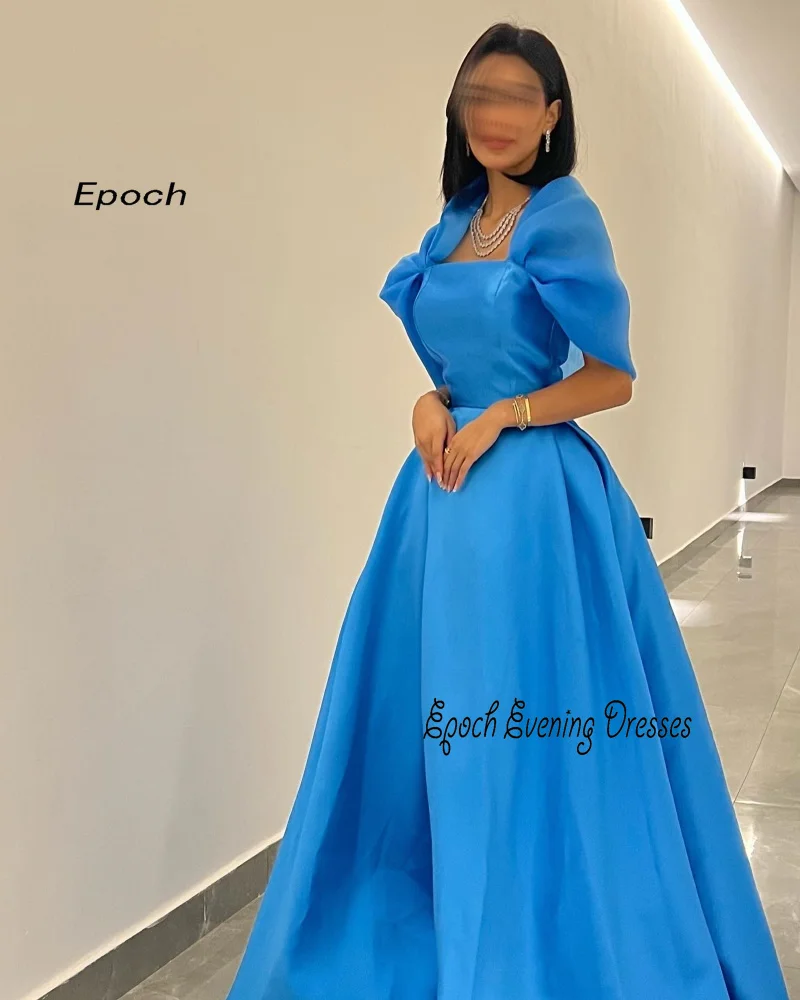 Epoch Long Evening Dress فساتين السهرة Dubai Elegant Square Collar A-Line Formal Simple Cocktail Party Gown For Lovely Women