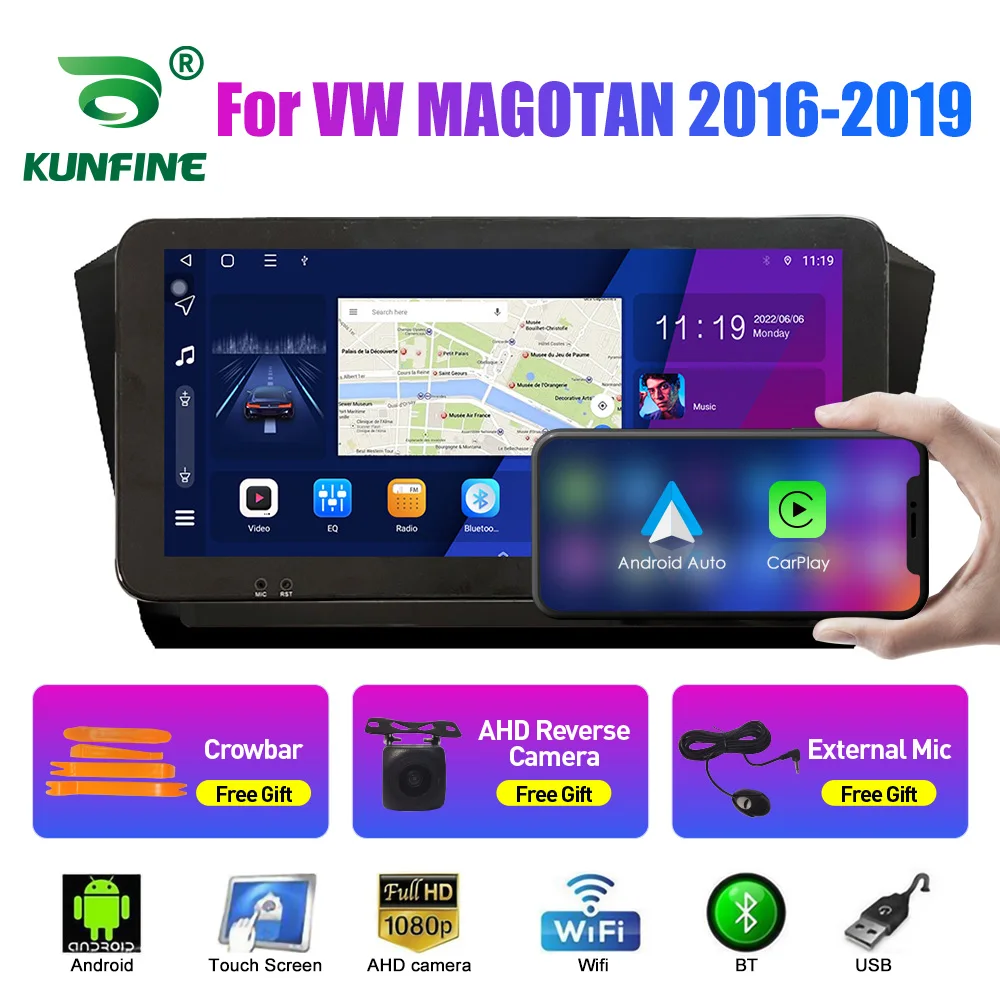 

10.33 Inch Car Radio For VW MAGOTAN 2016-2019 2Din Android Octa Core Car Stereo DVD GPS Navigation Player QLED Screen Carplay