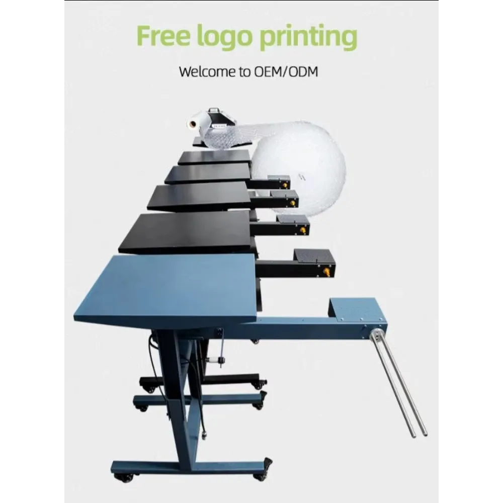 Inflador automático de envoltório de rolo de bolha de 100 cm de largura |   Sistema de embalagem de almofada de ar com preenchimento vazio de alta velocidade da mesa de reboque