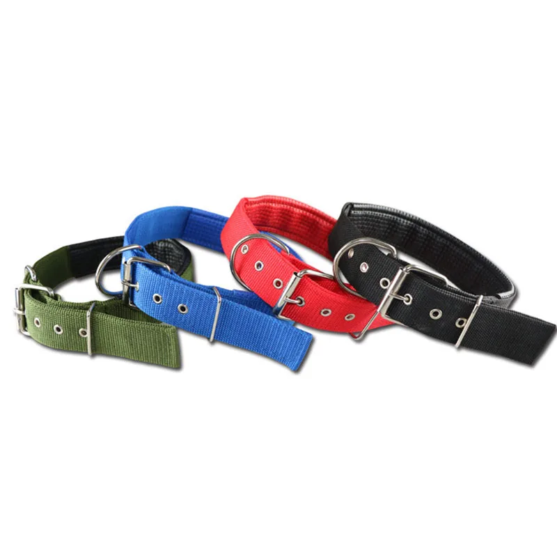 الياقات الصلبة طوق الكلب النايلون للكلاب الصغيرة والمتوسطة والكبيرة تيدي كيجي بيتبول بولدوج بيغل