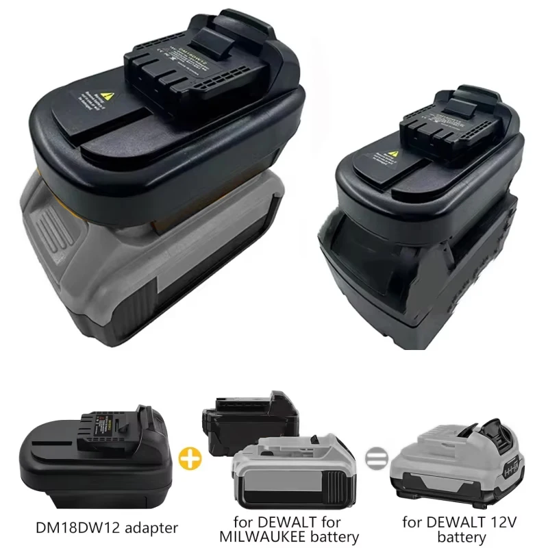 Battery Adapter Converter For Dewalt/Milwaukee 18V/20V Li-ion Battery Convert to for Dewalt 12V Lithium Battery Power Tools
