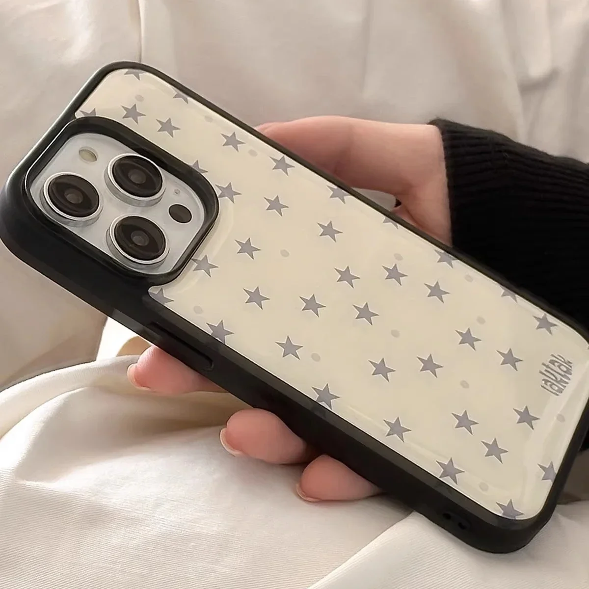 Korean Ins Kawaii Full Screen Stars Pattern Drop Glue Phone Case For Samsung Galaxy S23 FE S24 PLUS S25 ULTRA S26 EDGE Y2K Cover view 4