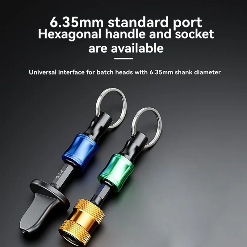 Frische 4PCS Bunte 1/4 Sechseckigen Griff Bit Umwandlung Stange Schlüsselbund Typ Sechseckigen Bit Lagerung Quick Connect Stange