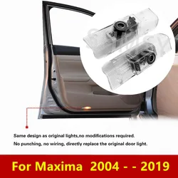 2Pcs LED Car Door Welcome Light Projector Ghost Shadow Courtesy Lamp For Nissan Maxima 2004 - 2019 2006 2007 2008 2009 2010 2011