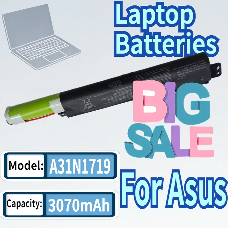 

11.1V A31N1719 Laptop Battery For Asus X407MA X407UF X507UF X507UB R507UA R507UB X407UA X407UB X507MA Y5000U X507UA