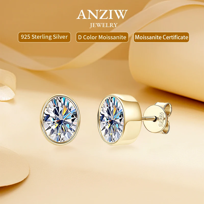 

Классические серьги-гвоздики с муассанитом 1,5 карата для женщин и пар, настоящее серебро 925 пробы, 6x8 мм D, муассанит, лабораторный бриллиант, сертифицированные ювелирные изделия, подарки