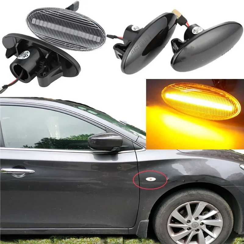 Osmrk Led turn signal fender light for Nissan TIIDA X-Trail LIVINA Sunny Qashqai Teana March Sylphy Venucia