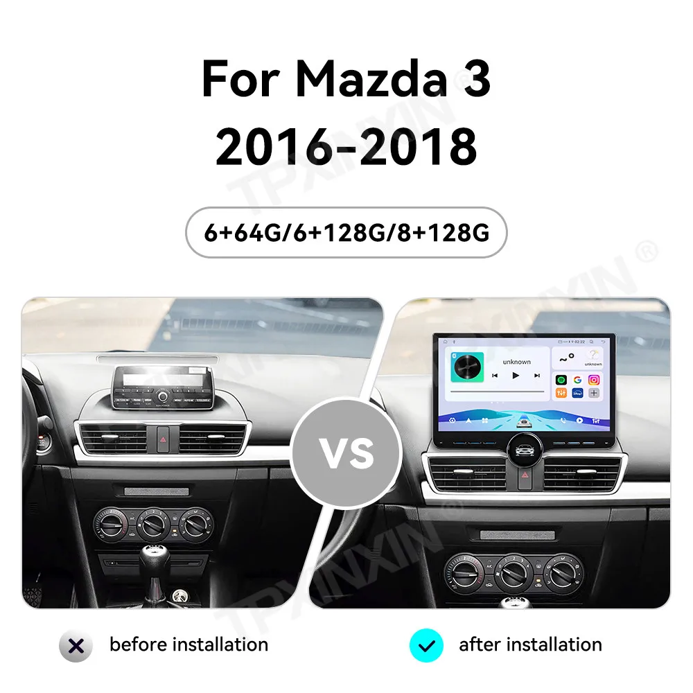 11.5 Inch Screen Car Radio For Mazda 3 2016-2018 Android GPS Navigation Multimedia Video Player Stereo Receiver Head Unit