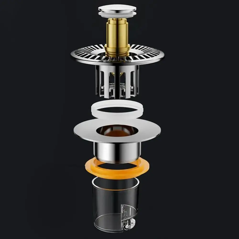 

Multi-functional Strainer Detachable Drain Stopper Easy Installation Bounce Cores Push-type Bounce Cores Detachable Design
