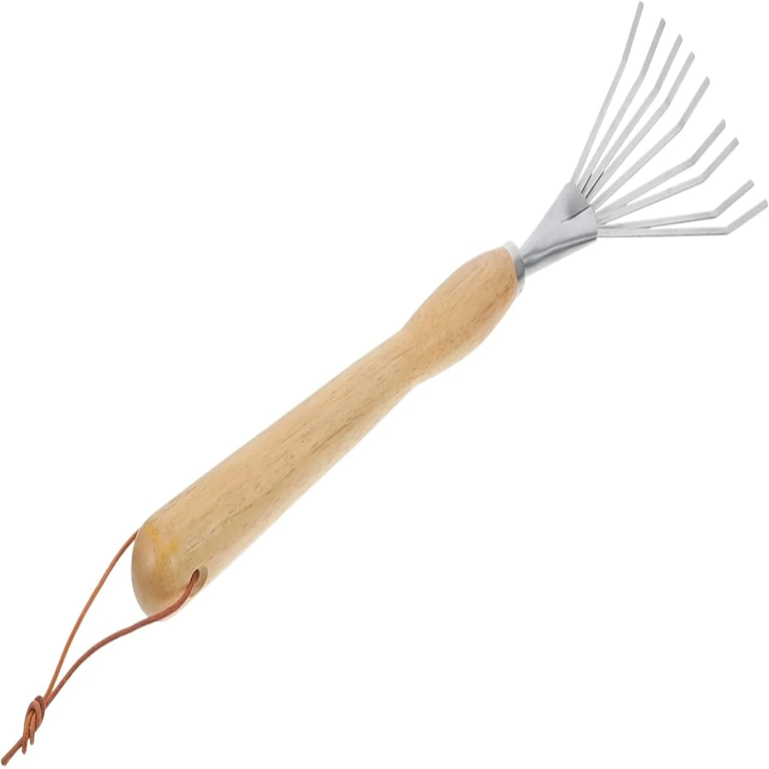 Nine Tooth Rake Rakes for Gardening Small Rake for Flower Beds Garden Hand Rake Leaf Rake Wood Handle Rake Small Rake with Handl
