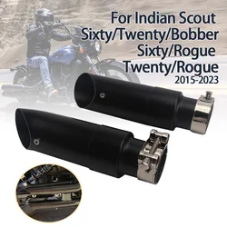 Motorcycle Exhaust System Short Muffler Pipe Tube Tail Tip Section Accessories For Scout Bobber Rogue Sixty Twenty 2015up