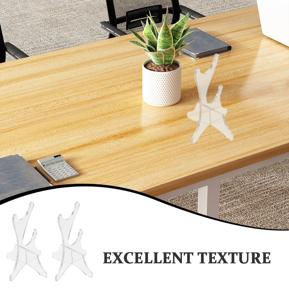 2Pairs Display Stand Acrylic Desktop Holder for Wands Knives Tabletop Organizer Stable Structure