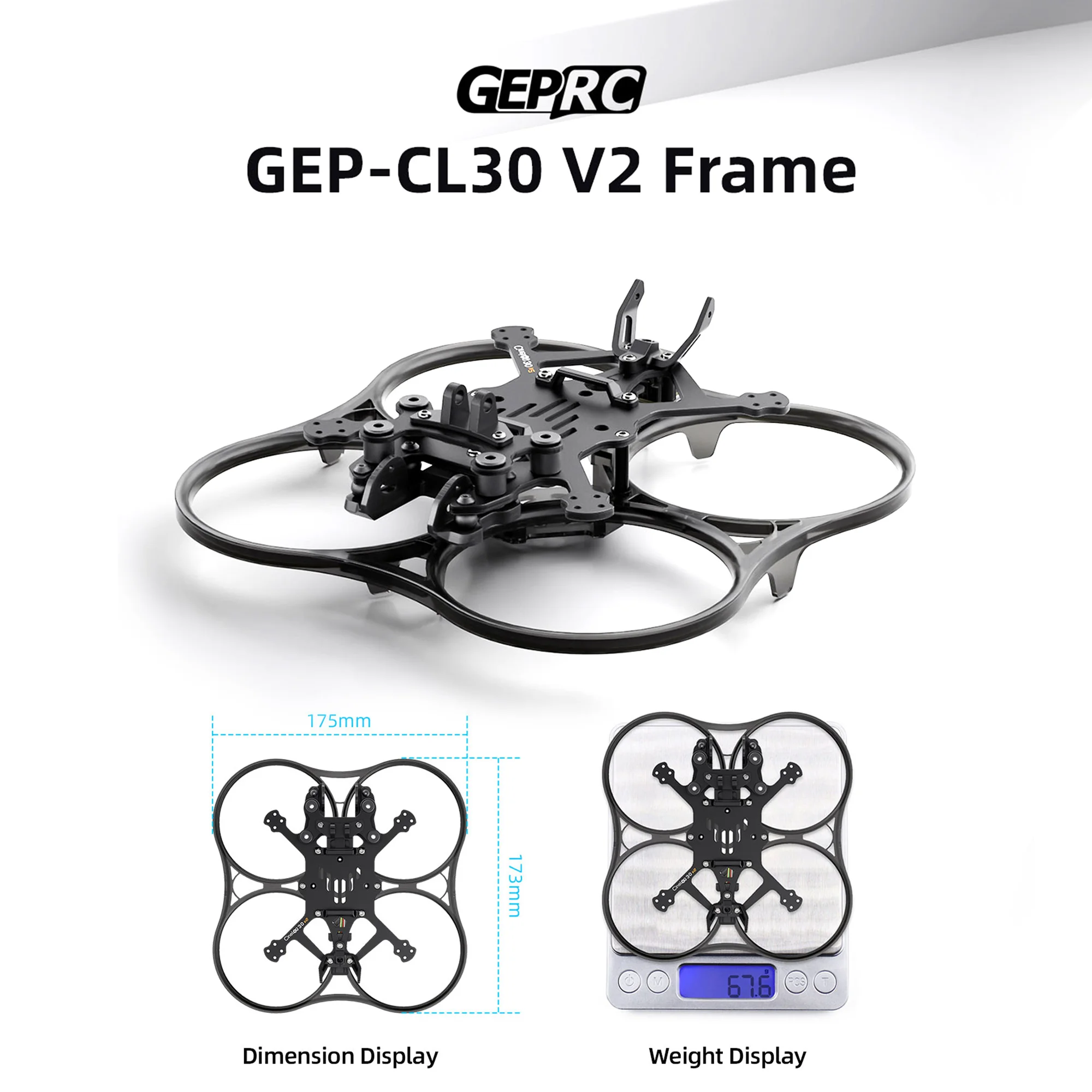 GEPRC GEP-CL30 V2 O3 Frame Kits Drone Carbon Fiber Frame DIY RC FPV Quadcopter Suitable Cinelog 30 V2 Accessories Parts