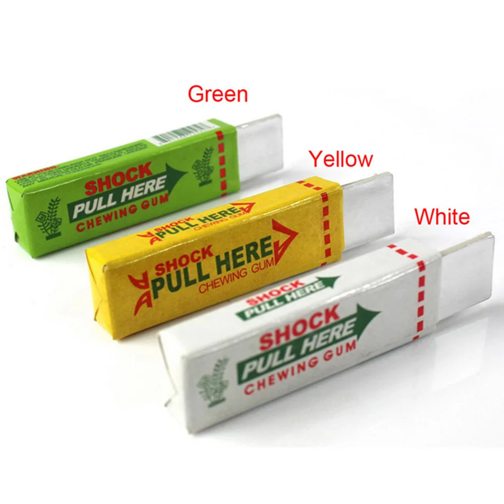 Electric Shock Joke Chewing Gum Pull Head Shocking Toy Gift Gadget Prank Trick Gag Funny Fantastic Electric Shock Chewing Gum