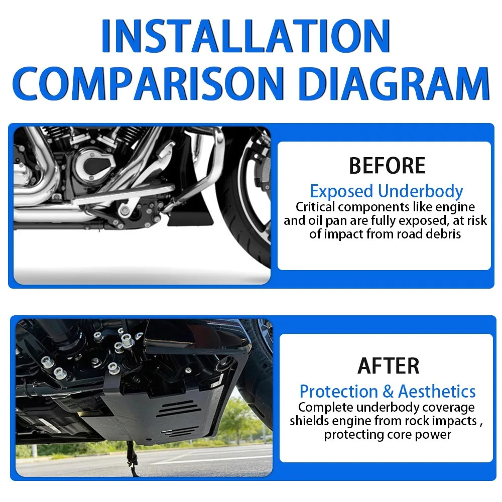 Motorcycle Accessories Engine Skid Plate Lower Chassis Guard Cover For Harley Davidson Road Glide Street Glide 2023 2024 2025