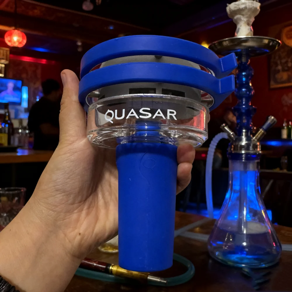 وعاء رأس الشيشة، طقم زجاجي للتبغ، نظام حرارة تشيتشا نارجيل مع ملحقات صندوق الهدايا