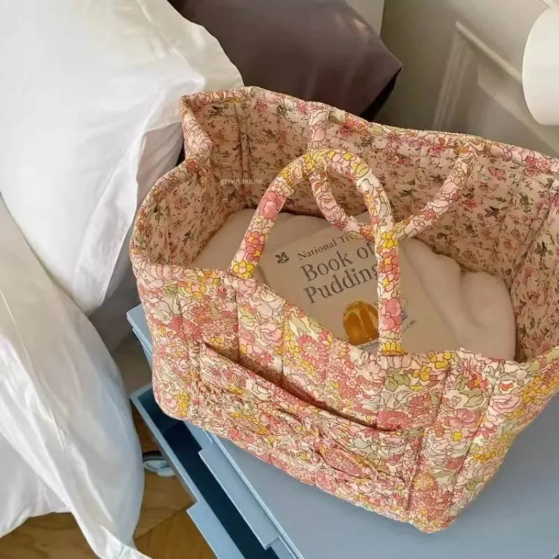 

Sweet Floral Women's Bento Handbags Retro Patchwork Ladies Tote Shoulder Bags Retro Flower Female Storage Shopper Bag Purse