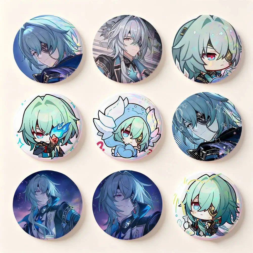 Cartoon Figure Honkai Star Rail Anaxa Badges Button Round Creative Pin Brooch Badge Bag Decor Accessories Fans Friends Gifts