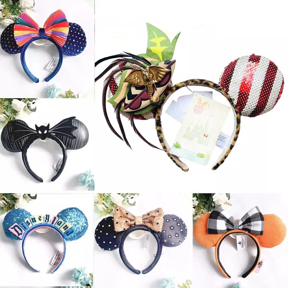 2024  Disney Firework Headband Cartoon Black Bat Hairband Cosplay for Adults and Kids Hair Accessories