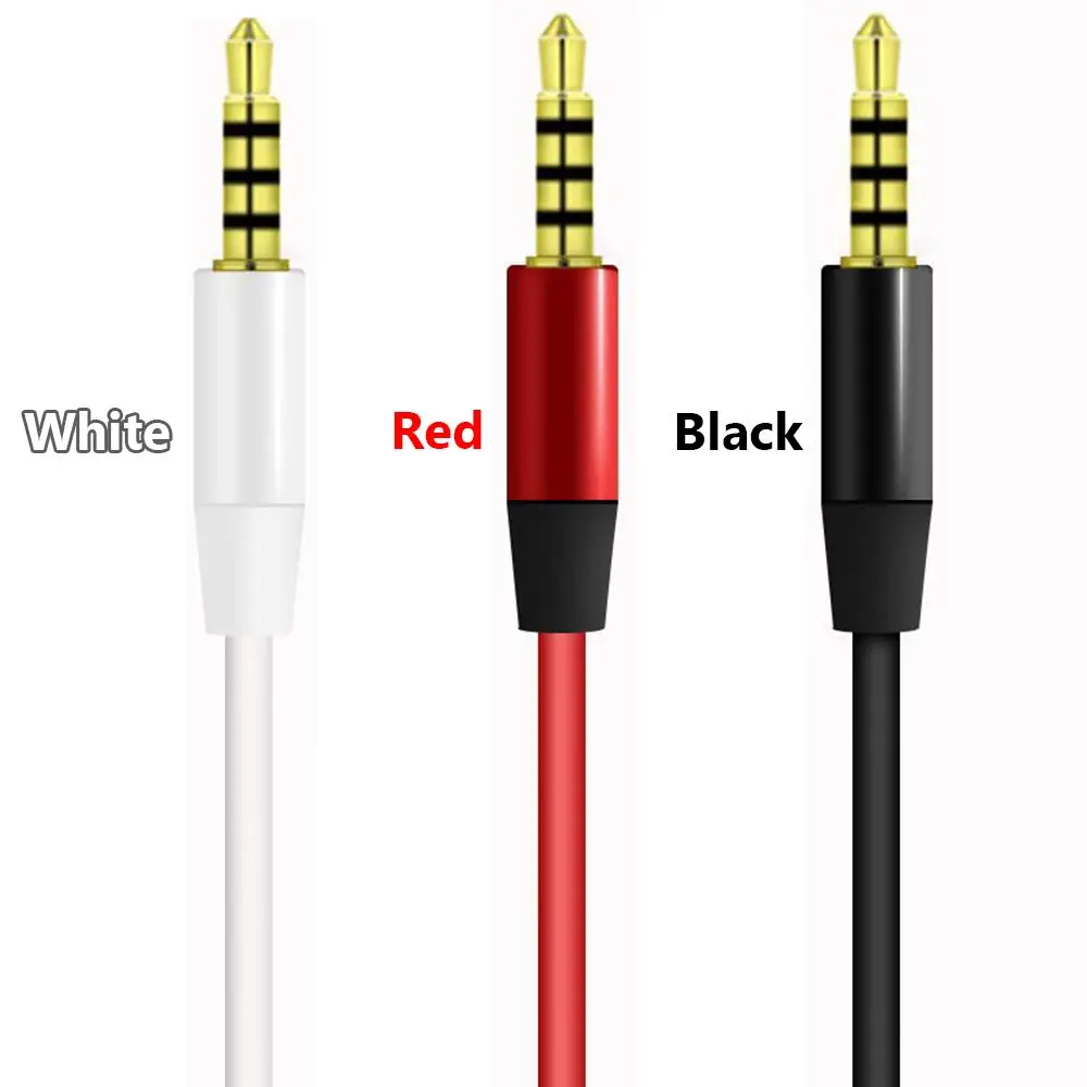 1.2m Audio Cable 3.5mm Jack Stereo Aux Cord Line Male to Male with Mic Volume Control for Headphone Car Speaker