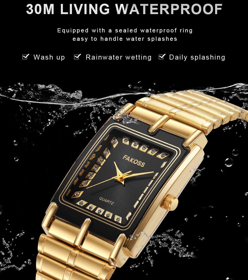 WWOOR-Reloj de pulsera de lujo para hombre, cronógrafo de cuarzo de acero inoxidable, resistente al agua, cuadrado, Masculino