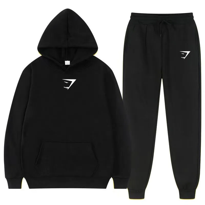 Fashion Brand  men\'s and women\'s sportswear hoodie casual thick pullover and pants two-piece set autumn and winter jogging suit