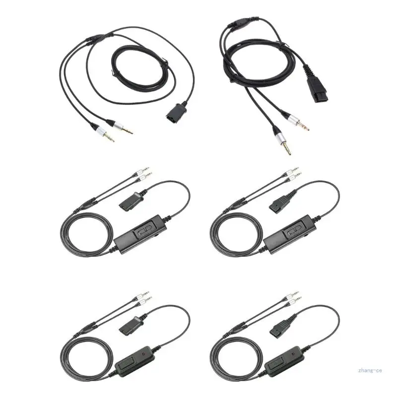 M5TD Detachable 3.5mm to Cable Headset Quick Disconnect Wire Easy to Use & Store