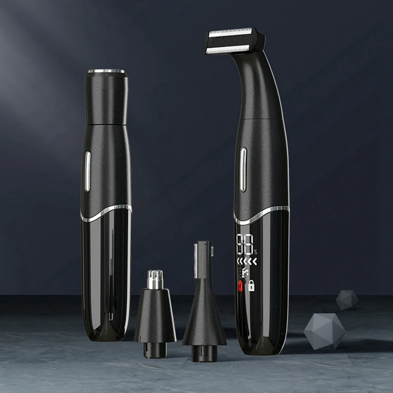 ABXH 제모기 전기 눈썹 트리머 4-IN-1 충전식 ABS 여성 바디 페이셜 제모 미니 무통 면도기 면도기