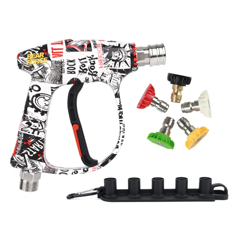 BEAR FORCE Pressure Washer Color Painted Spray Gun Kit 210Bar Max lnlet M22-ID14mm with 1/4