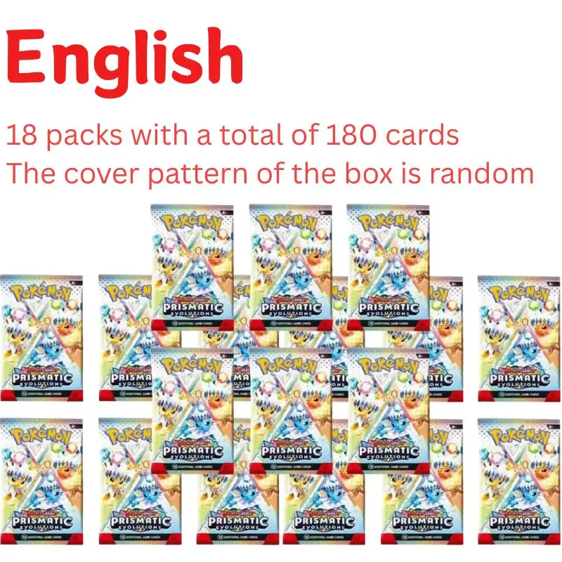 360 Stuks/Doos 10 Kaarten/PAK Engelse Pokémon Kaarten Prismatic Evolutions Engelse Booster Battle Transactie Kaart Cadeaus