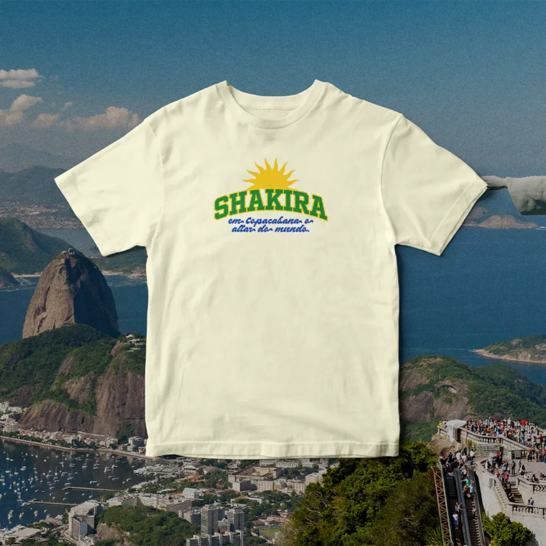 Camiseta Shakira em Copacabana Tee World Tour, presente para fãs de música, camiseta masculina de verão, roupa infantil, camiseta Y2k feminina