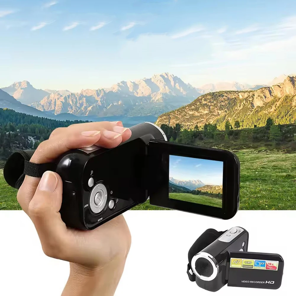 16MP Digital Camera with 2 Inch Display Screen 16x Zoom Compact Camera Sports DV HD Children Camcorder for Beginner Photography