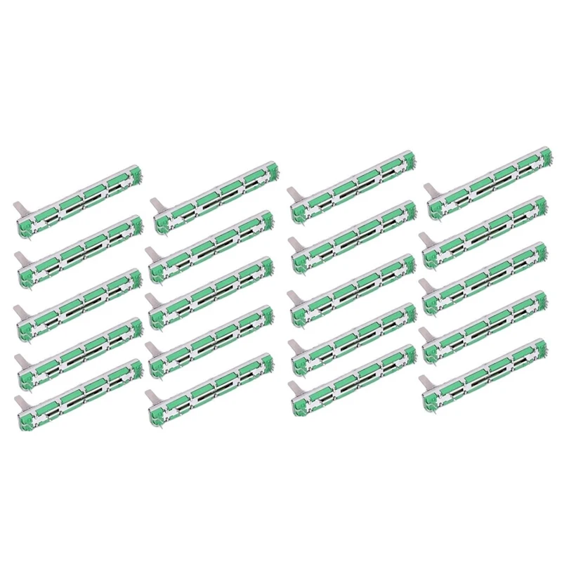 ●20Pcs 75mm Mixer Fader B10K Double Straight Slide Potentiometer Lot