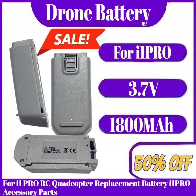 

For i1PRO Drone Battery 3.7V 1800MAh For i1 PRO RC Quadcopter Replacement Battery i1PRO Accessory Parts