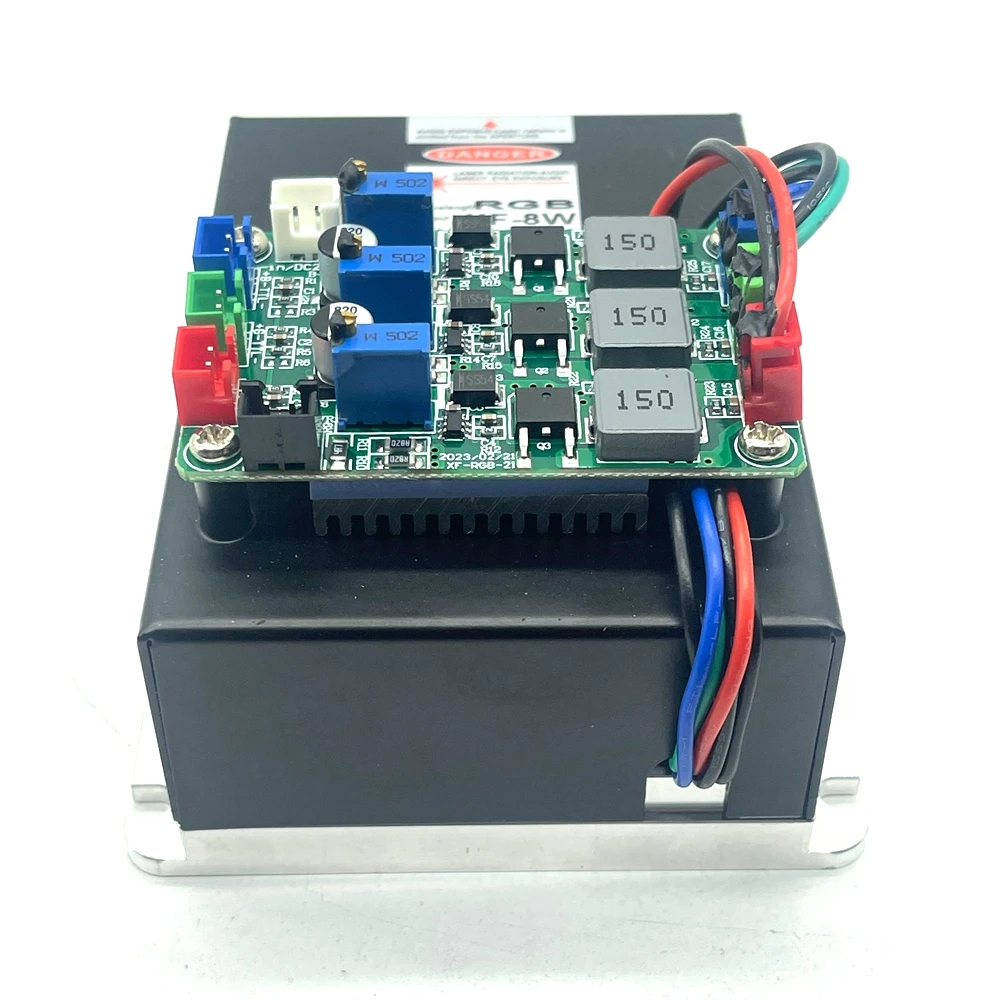 RGB 6W/8W/10W Lampu Modul Laser Panggung Kepala Laser Penuh Warna TTL/Kontrol Analog