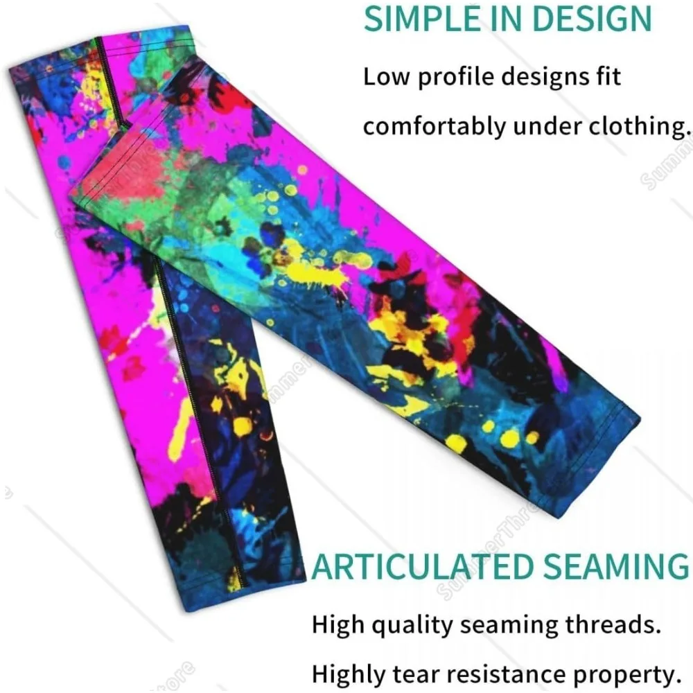 Manicotti colorati Graffiti Manicotti protettivi UV di sicurezza Manicotto di compressione del braccio