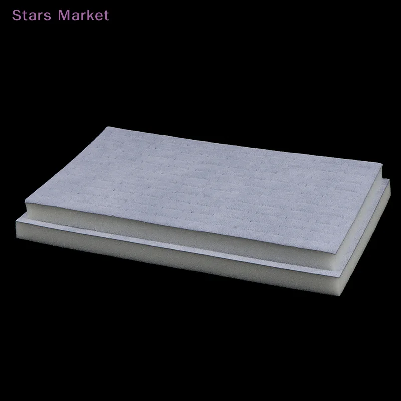 New 1PC Jewelry Foam Tray DIY Inserts Liners Velvet Jewellery Rings Showed Case Tray